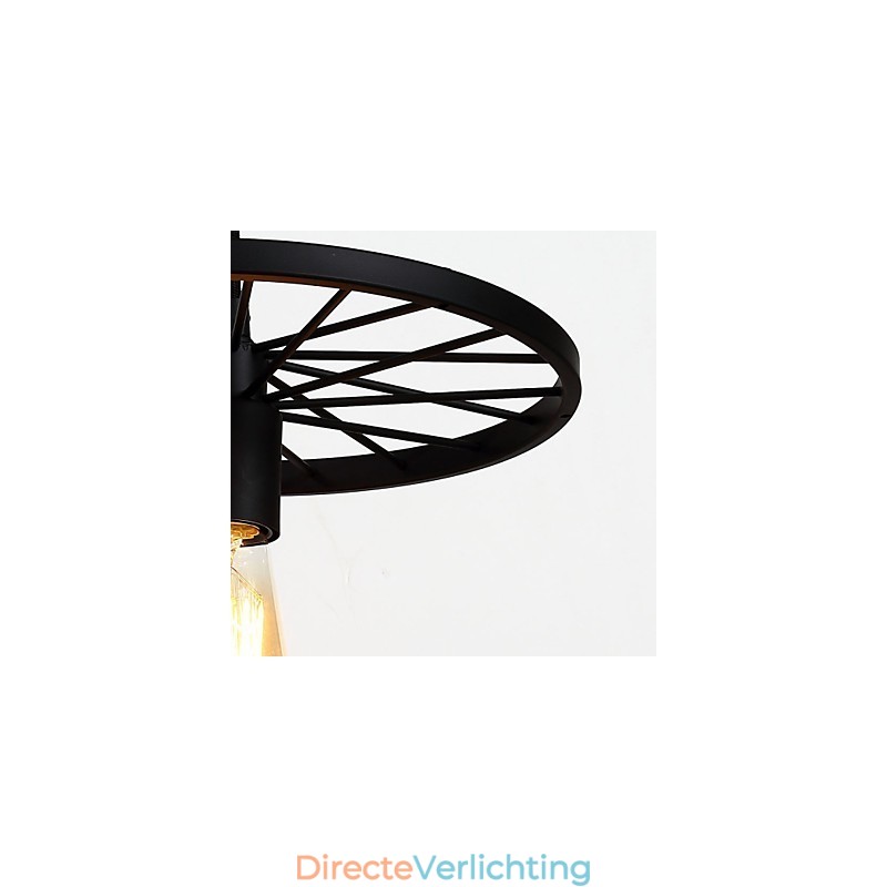 Loft Retro Hanglampen Amerikaanse landelijke smeedijzeren kroonluchter industriële stijl wiel