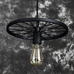 Loft Retro Hanglampen Amerikaanse landelijke smeedijzeren kroonluchter industriële stijl wiel