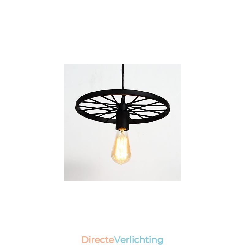Loft Retro Hanglampen Amerikaanse landelijke smeedijzeren kroonluchter industriële stijl wiel