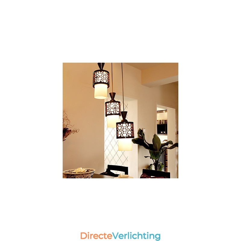 Moderne Chinese stijl klassieke massief houten trommel creatieve enkele kop druppellamp lamp licht