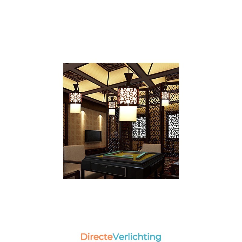 Moderne Chinese stijl klassieke massief houten trommel creatieve enkele kop druppellamp lamp licht