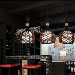 Landelijk Cany Art Weven Klassieke Gecontracteerde Hanglamp Lamp
