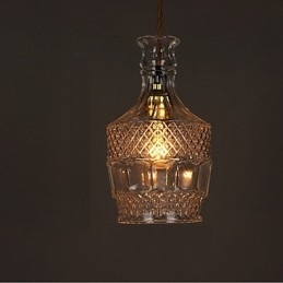 Romantische fles creatieve gesneden kunst glazen kroonluchter licht hanglamp