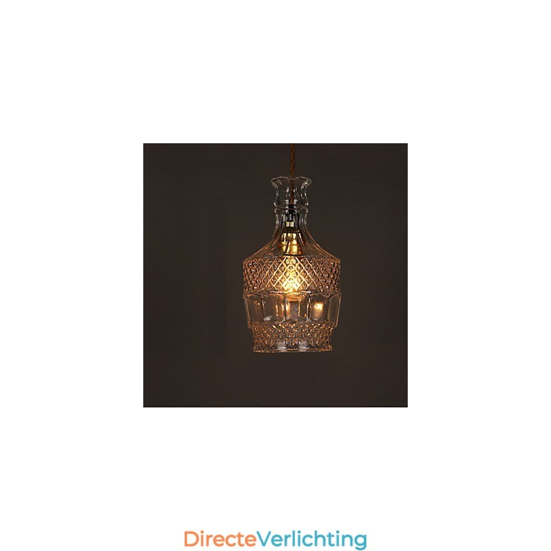 Romantische fles creatieve gesneden kunst glazen kroonluchter licht hanglamp