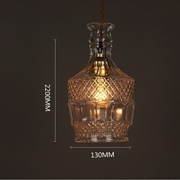 Romantische fles creatieve gesneden kunst glazen kroonluchter licht hanglamp