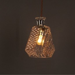 Romantische fles creatieve gesneden kunst glazen kroonluchter licht hanglamp