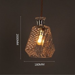 Romantische fles creatieve gesneden kunst glazen kroonluchter licht hanglamp