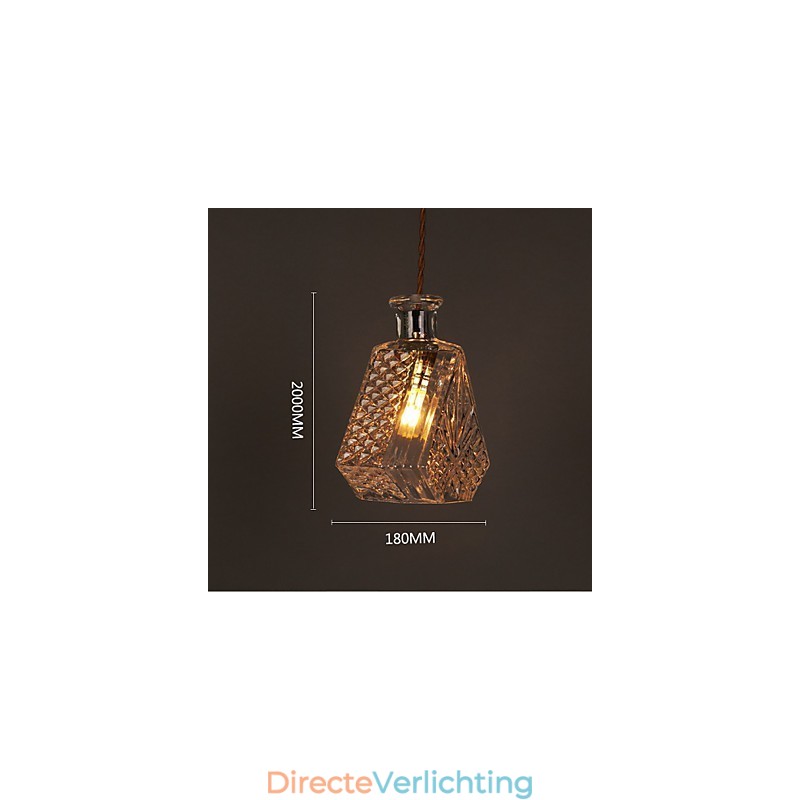 Romantische fles creatieve gesneden kunst glazen kroonluchter licht hanglamp