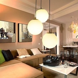 Glazen bol kroonluchter bolvormig licht eenvoudige enkele kop hanglamp lamp verlichting