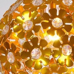 Moderne eigentijdse kristallen mini-stijl gouden metalen kroonluchter