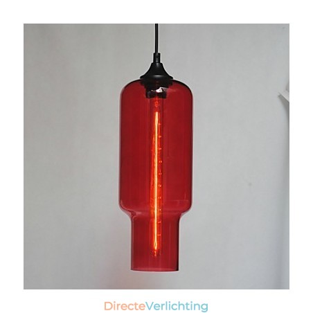 Moderne glazen hanglamp in bruin bubbeldesign Moderne glazen hanglamp in bruin bubbeldesign