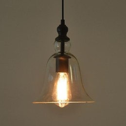 Vintage industriële retro glazen kroonluchter creatieve minimalistische bedlamp heldere kleur