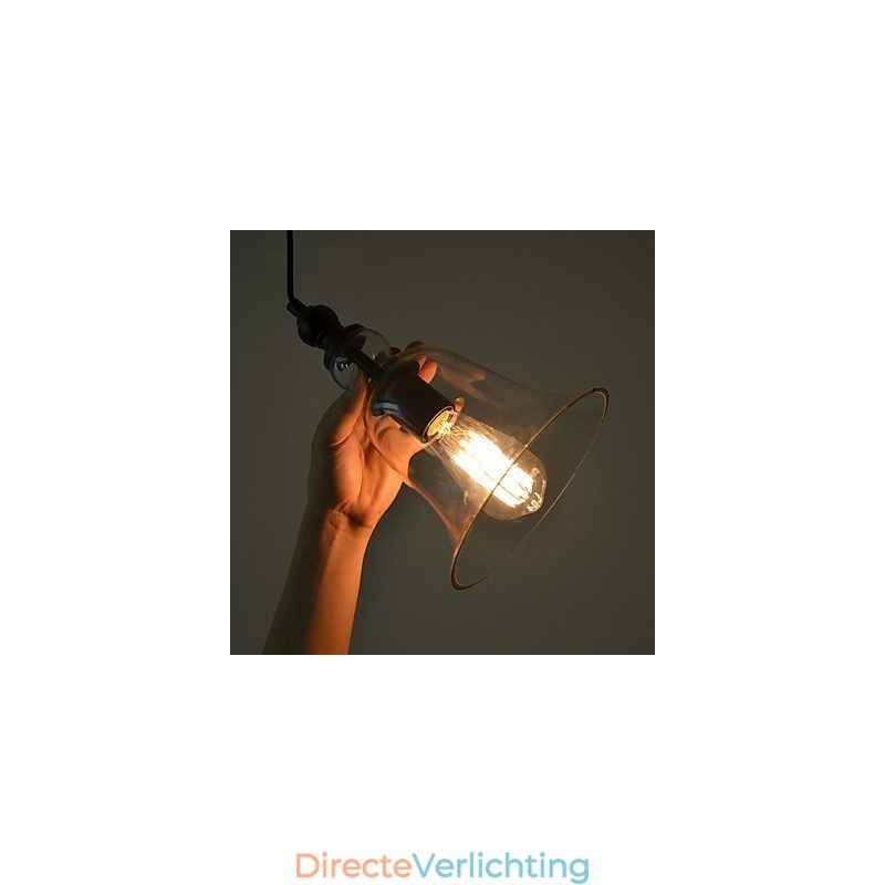 Vintage industriële retro glazen kroonluchter creatieve minimalistische bedlamp heldere kleur