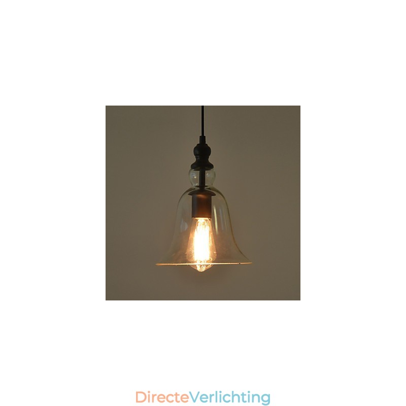 Vintage industriële retro glazen kroonluchter creatieve minimalistische bedlamp heldere kleur