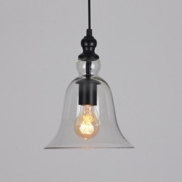 Vintage industriële retro glazen kroonluchter creatieve minimalistische bedlamp heldere kleur
