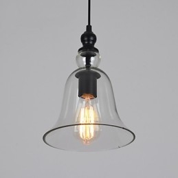 Vintage industriële retro glazen kroonluchter creatieve minimalistische bedlamp heldere kleur