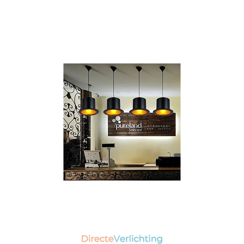 Retro schilderij metalen hanglamp garage