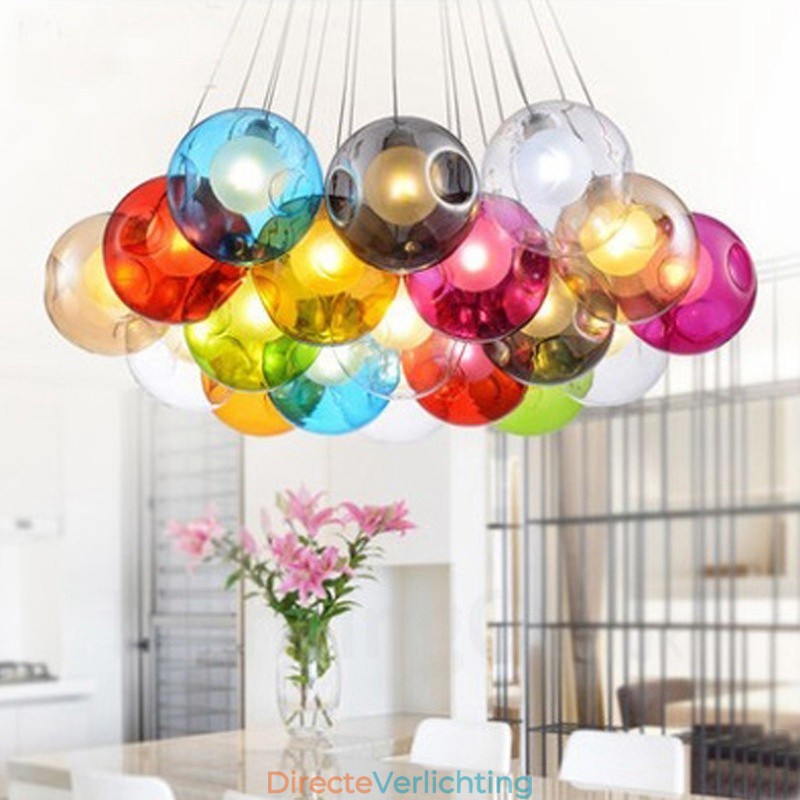 Creatief De Nordic Color Restoring Ancient Ways Goudviskom Glas Creatieve Hanglamp Lamp (Als u meerdere glazen bollen bestelt, wordt er één vaste hanglamp meegeleverd) (Selecteer hieronder de hoeveelheid en kleur van de glazen bol)