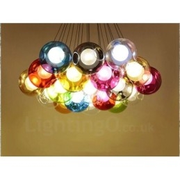 Creatief De Nordic Color Restoring Ancient Ways Goudviskom Glas Creatieve Hanglamp Lamp (Als u meerdere glazen bollen bestelt, wordt er één vaste hanglamp meegeleverd) (Selecteer hieronder de hoeveelheid en kleur van de glazen bol)