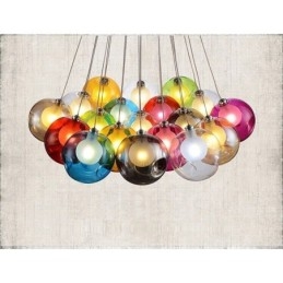 Creatief De Nordic Color Restoring Ancient Ways Goudviskom Glas Creatieve Hanglamp Lamp (Als u meerdere glazen bollen bestelt, wordt er één vaste hanglamp meegeleverd) (Selecteer hieronder de hoeveelheid en kleur van de glazen bol)