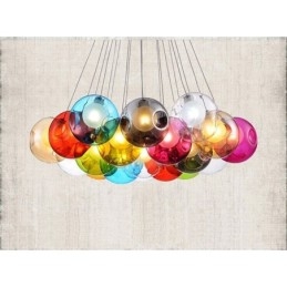 Creatief De Nordic Color Restoring Ancient Ways Goudviskom Glas Creatieve Hanglamp Lamp (Als u meerdere glazen bollen bestelt, wordt er één vaste hanglamp meegeleverd) (Selecteer hieronder de hoeveelheid en kleur van de glazen bol)