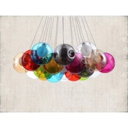 Creatief De Nordic Color Restoring Ancient Ways Goudviskom Glas Creatieve Hanglamp Lamp (Als u meerdere glazen bollen bestelt, wordt er één vaste hanglamp meegeleverd) (Selecteer hieronder de hoeveelheid en kleur van de glazen bol)