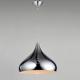 Moderne, eigentijdse mini-stijl chromen metalen hanglamp