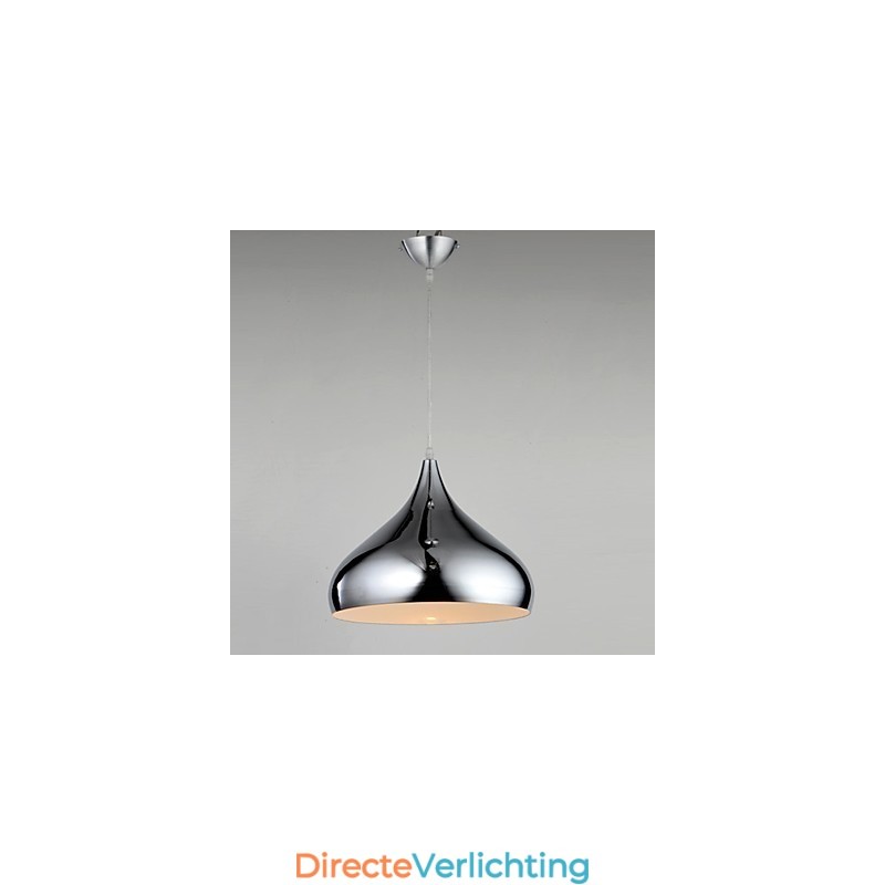 Moderne, eigentijdse mini-stijl chromen metalen hanglamp