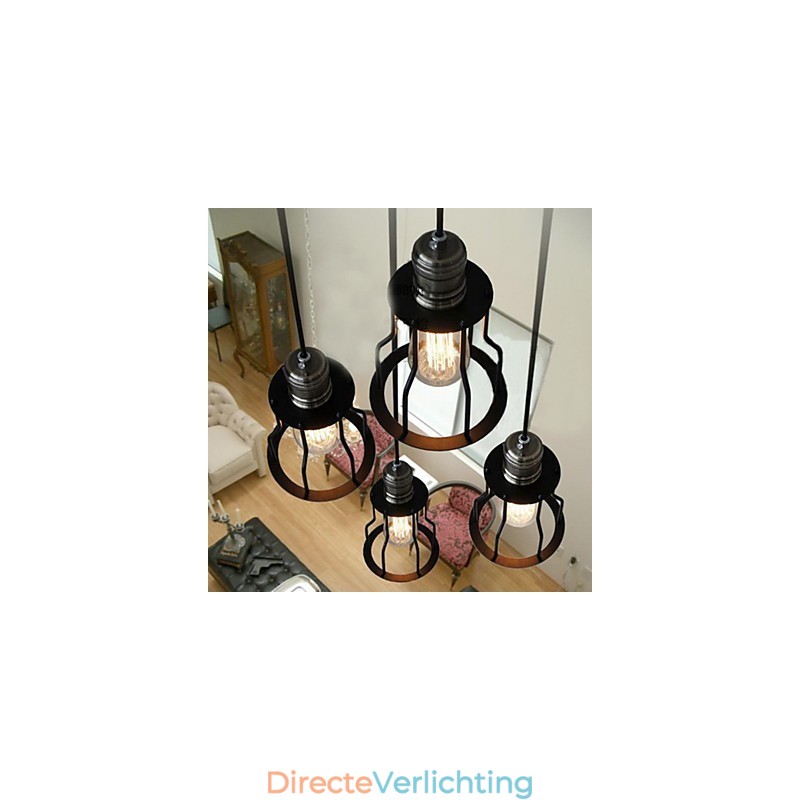 Traditionele klassieke vintage mini-stijl schilderij hanglamp