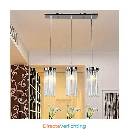 Moderne eigentijdse kristallen chromen metalen hanglamp Moderne eigentijdse kristallen chromen metalen hanglamp