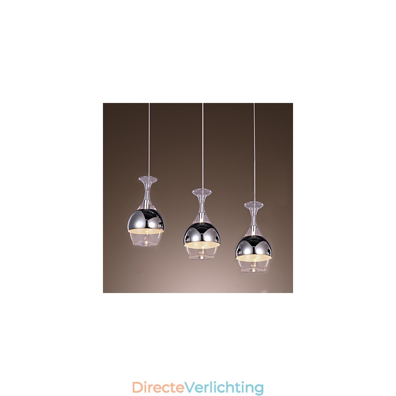 Franse stijl creatieve 3-lichts hanglamp in de vorm van een kelk