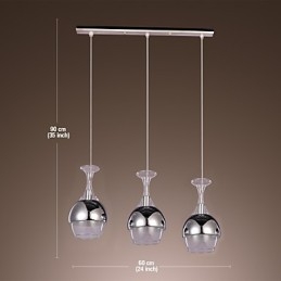 Franse stijl creatieve 3-lichts hanglamp in de vorm van een kelk