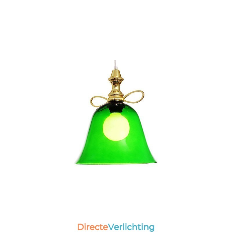 Moderne, eigentijdse metalen hanglamp in komvorm in mini-stijl
