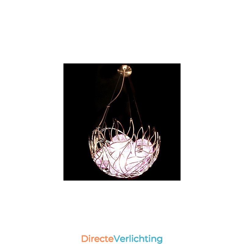 Moderne eigentijdse komvormige kristallen kroonluchter hanglamp