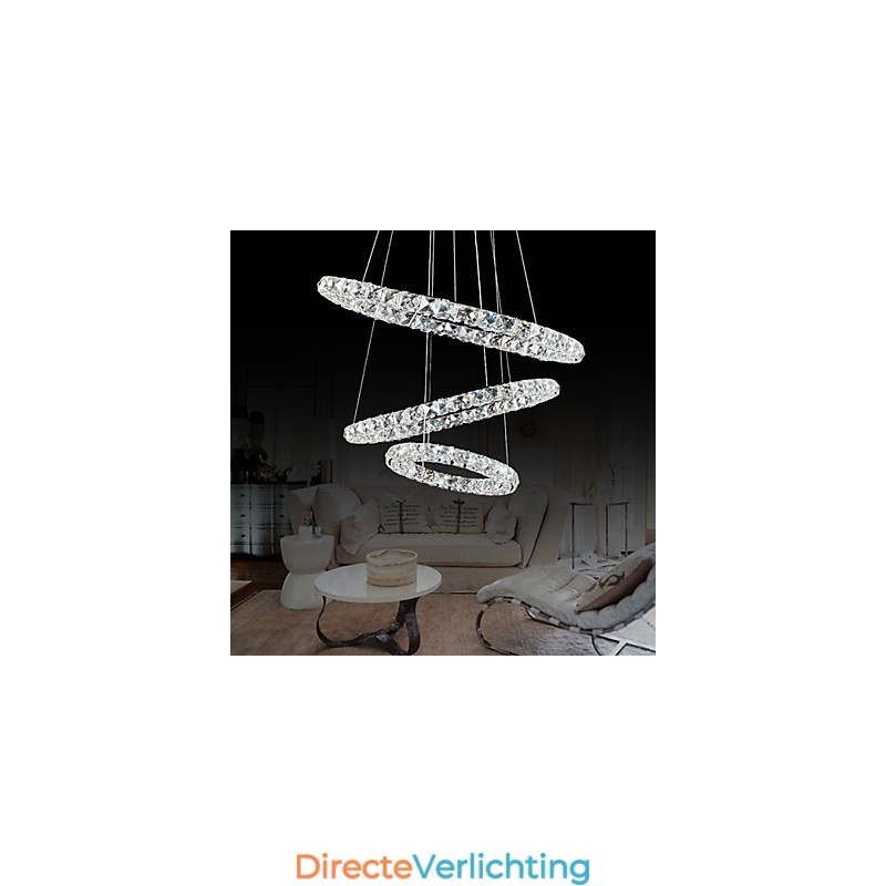 44W moderne eigentijdse kristallen chromen metalen hanglamp