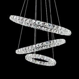 44W moderne eigentijdse kristallen chromen metalen hanglamp