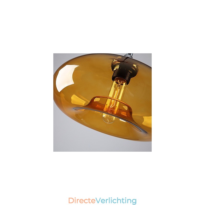 Moderne karakteristieke hanglamp met 1 licht en transparante kap