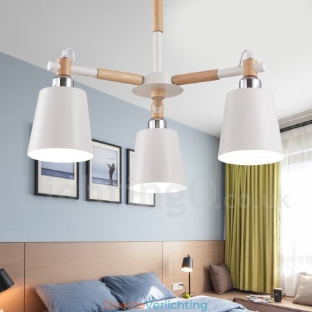 3 Lichts Moderne Hedendaagse Houten Kroonluchter Licht 3 Lichts Moderne Hedendaagse Houten Kroonluchter Licht