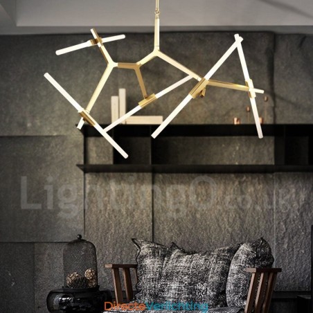 10-lichts moderne, eigentijdse kroonluchter (zwart, goud) 10-lichts moderne, eigentijdse kroonluchter (zwart, goud)