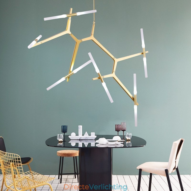 12 Lichts Moderne Hedendaagse Kroonluchter Licht (Zwart Goud)