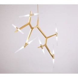 12 Lichts Moderne Hedendaagse Kroonluchter Licht (Zwart Goud)