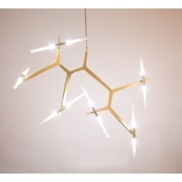 12 Lichts Moderne Hedendaagse Kroonluchter Licht (Zwart Goud)