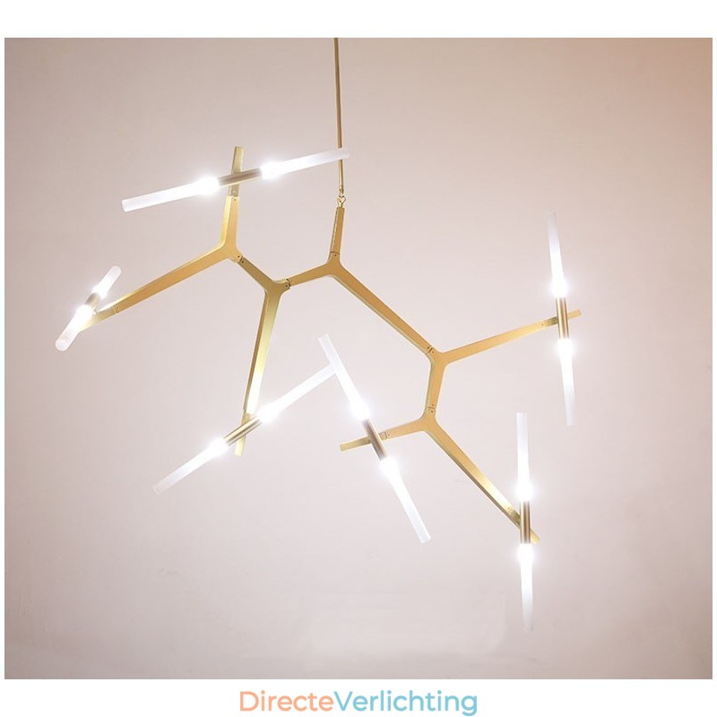 12 Lichts Moderne Hedendaagse Kroonluchter Licht (Zwart Goud)