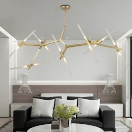 14 Lichts Moderne Hedendaagse Kroonluchter Licht (Zwart Goud)
