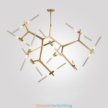 Moderne eigentijdse kroonluchter met 20 lampen (zwartgoud) Moderne eigentijdse kroonluchter met 20 lampen (zwartgoud)