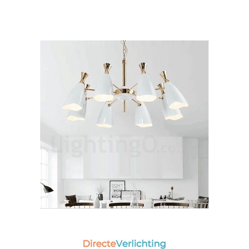 Moderne, eigentijdse stijl kroonluchterlamp met 8 lampen