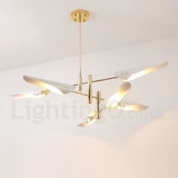 3-laags moderne, eigentijdse kroonluchter met 6 lampen