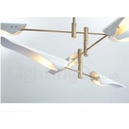 3-laags moderne, eigentijdse kroonluchter met 6 lampen