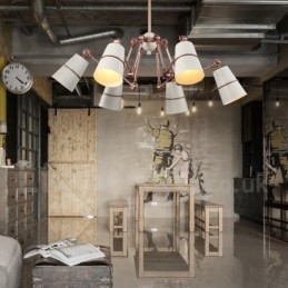 6-lichts kroonluchterlamp met moderne, eigentijdse stijlverlichting