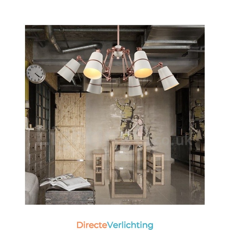 6-lichts kroonluchterlamp met moderne, eigentijdse stijlverlichting